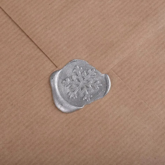 Forseglingsvoks med veke - Sølv - 3pk