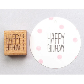 Stempel HAPPY BIRTHDAY stående