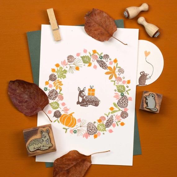 Stempel Reinsdyrbarn Liggende