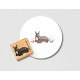 Stempel Reinsdyrbarn Liggende