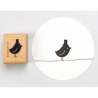 Stempel Fugl Mann med hatt