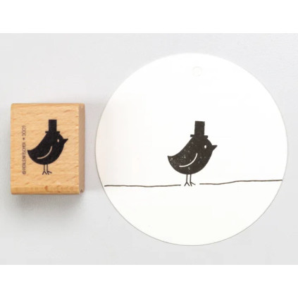 Stempel Fugl Mann med hatt