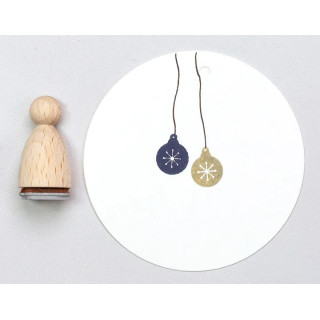Stempel Julekule med snøfnugg