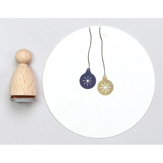 Stempel Julekule med snøfnugg