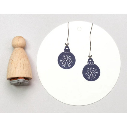 Stempel Julekule med snøfnugg