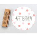 Stempel HAPPY BIRTHDAY liggende
