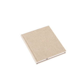 Notatbok vev A6+ Sand Linjert