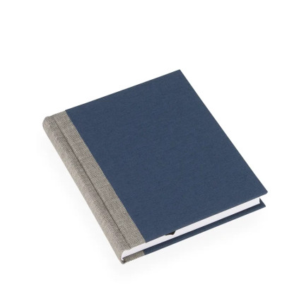 Notatbok A6+ Upcycled - Blue/Grey Spine