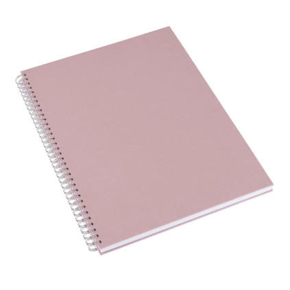 Notatbok med spiral A4 Dusty Pink Linjert