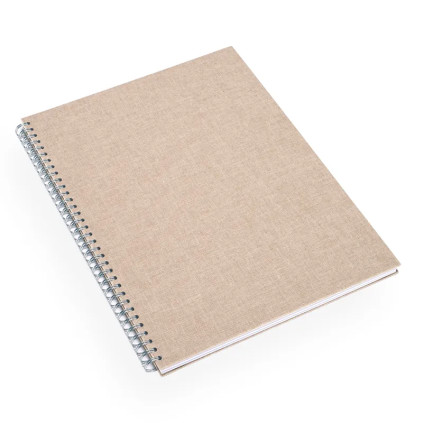 Notatbok med spiral A4 Sand Linjert