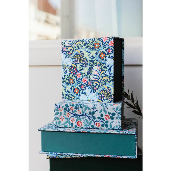 Box Square Golden Lily by The William Morris Society