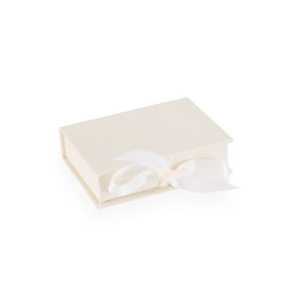 Miniboks med sløyfe Mini Ivory