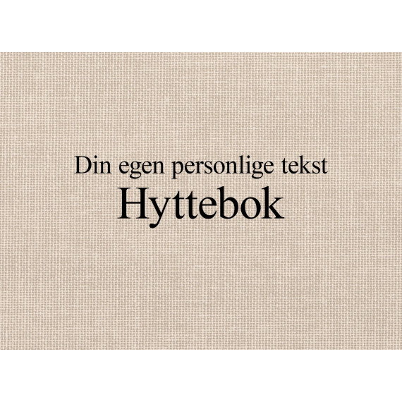 Personlig preg HYTTEBOK