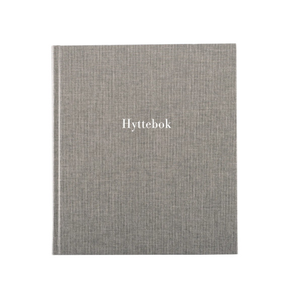 Hyttebok Grå - Hvit Tekst