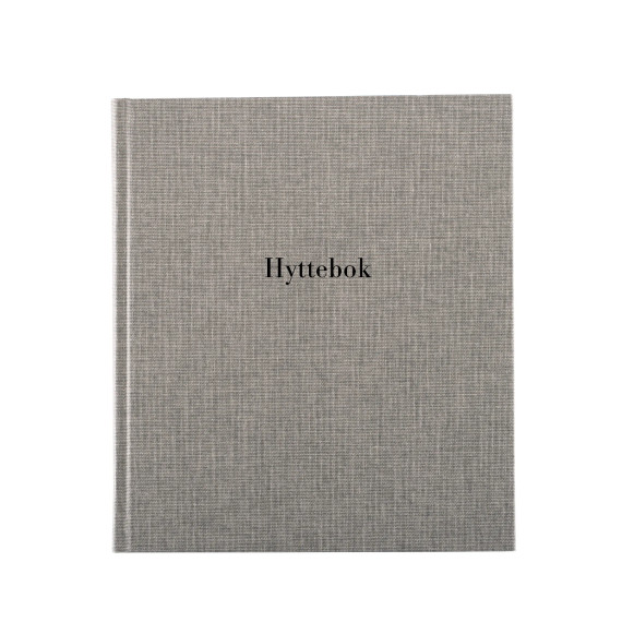 Hyttebok Grå - Sort Tekst