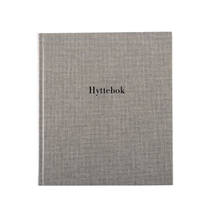 Hyttebok Grå - Sort Tekst