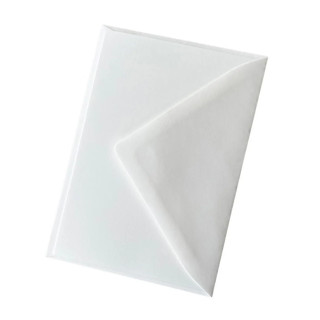 5pk Kort & Konvolutter A6+ - Hvit/Hvit