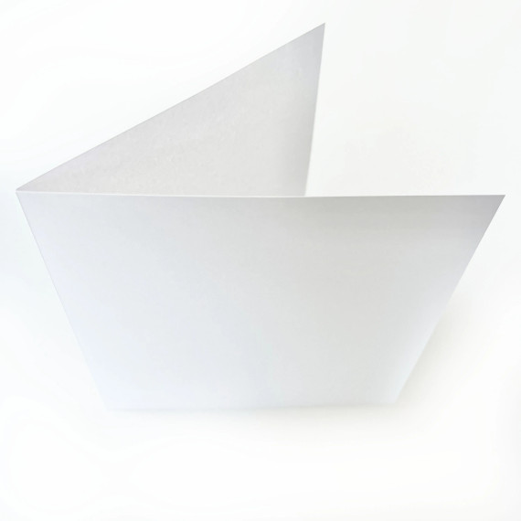 5pk Kort & Konvolutter Kvadrat - Hvit/Hvit