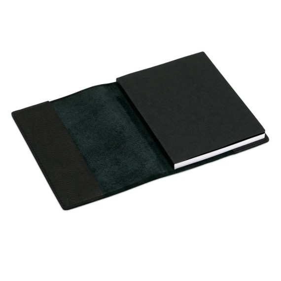 Skinncover A6+ / Notatbok Linjert - Sort