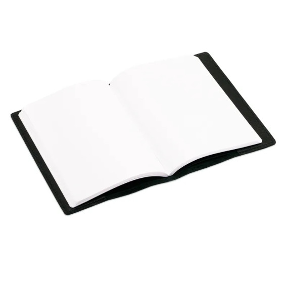 Skinncover A6+ / Notatbok Ulinjert - Sort