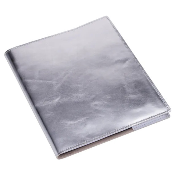 Skinncover 170*200 / Notatbok Linjert - Sølv