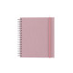 Notatbok med spiral A6+ Dusty Pink Ulinjert