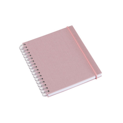 Notatbok med spiral A6+ Dusty Pink Ulinjert