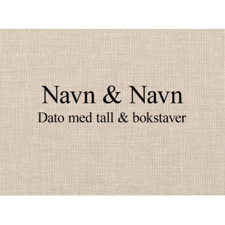 Personlig preg Bryllup
