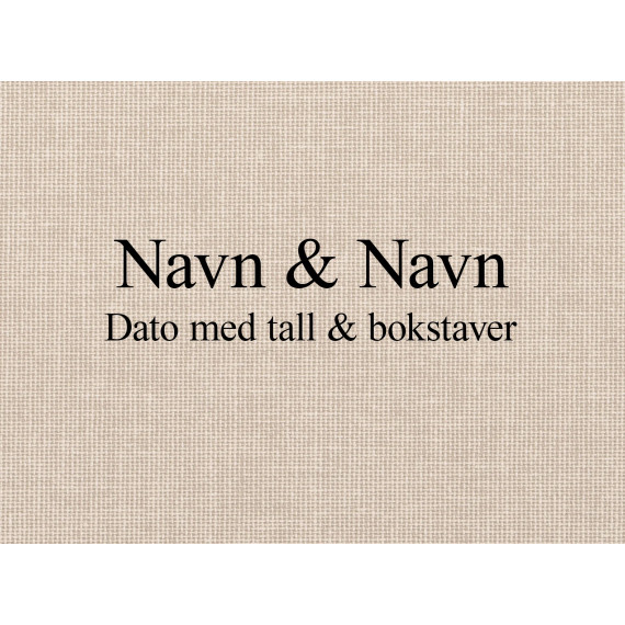 Personlig preg Bryllup