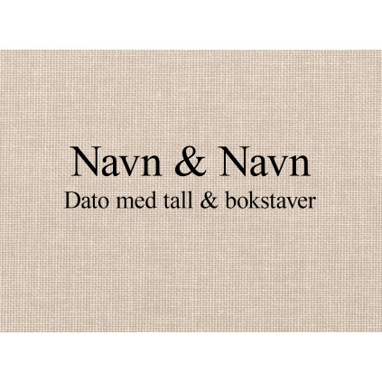 Personlig preg Bryllup