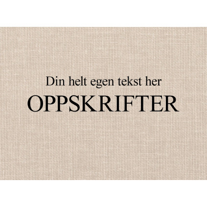 Personlig preg OPPSKRIFTER