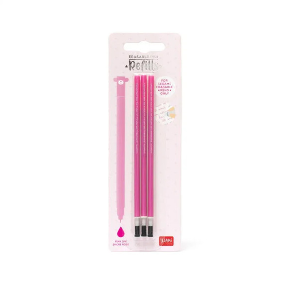 Refill til Viskbar Penn med figur 3pk - Rosa