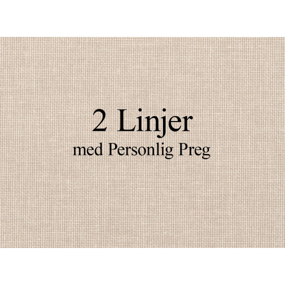 Personlig preg 2 linjer