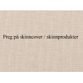 Personlig preg av navn/initialer/kort linje på Skinncover
