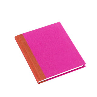 Notatbok A6+ Upcycled - Rosa/Orange Spine