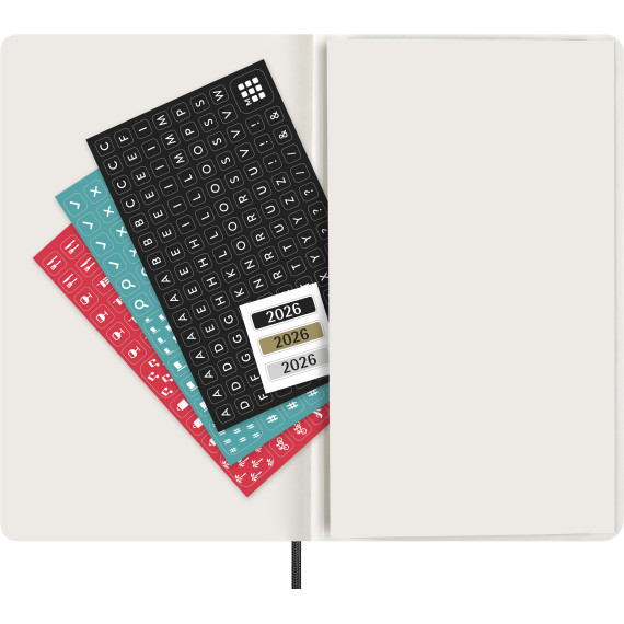 Kalender Moleskine 2026 Medium - Sort