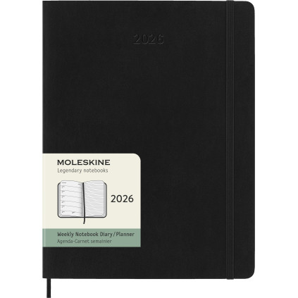 Kalender Moleskine 2026 Large - Sort