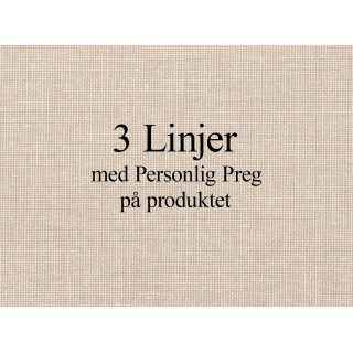 Personlig preg 3 linjer