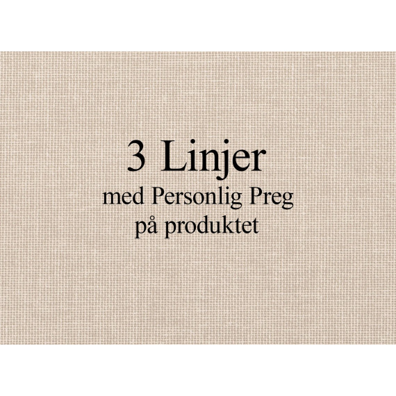 Personlig preg 3 linjer