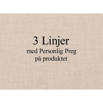 Personlig preg 3 linjer