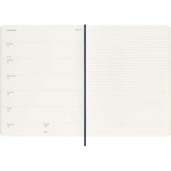 Kalender Moleskine 2026 Large - Blå