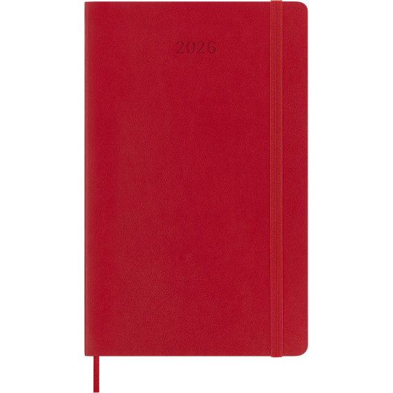 Kalender Moleskine 2026 Medium - Rød