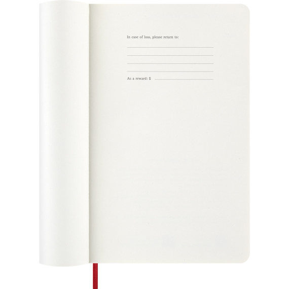 Kalender Moleskine 2026 Medium - Rød