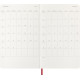 Kalender Moleskine 2026 Medium - Rød