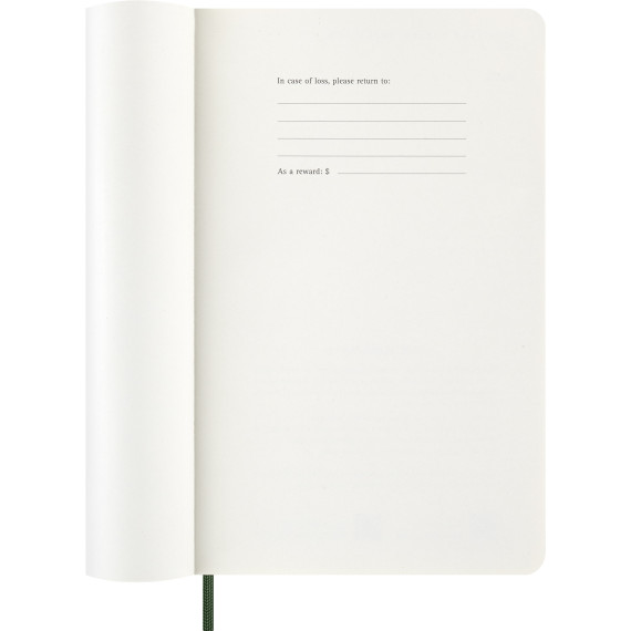Kalender Moleskine 2026 Medium - Grønn