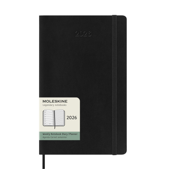 Kalender Moleskine 2026 Medium - Sort