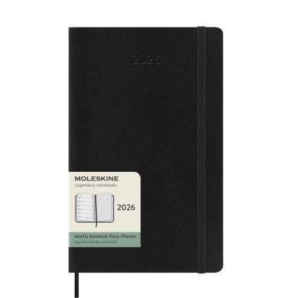 Kalender Moleskine 2026 Medium - Sort