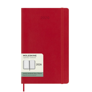 Kalender Moleskine 2026 Medium - Rød