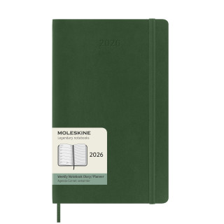 Kalender Moleskine 2026 Medium - Grønn