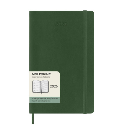 Kalender Moleskine 2026 Medium - Grønn